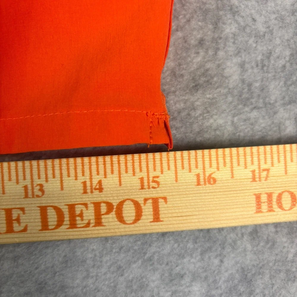 George Mens Swim Trunks XXXL Orange Elastic Waist Drawstring Mesh Lined Size 3XL